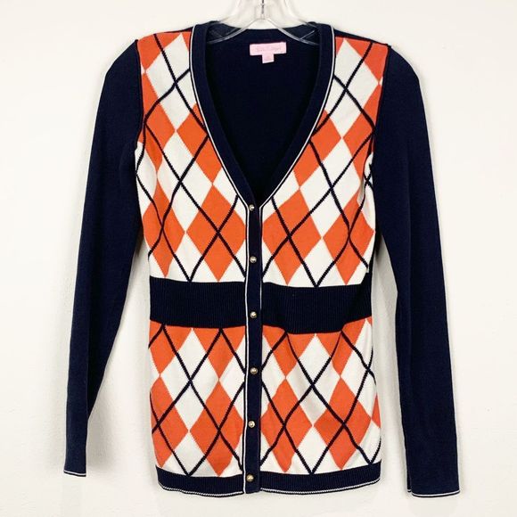 Lilly Pulitzer Sweaters - Lilly Pulitzer Diamond Pattern Cardigan